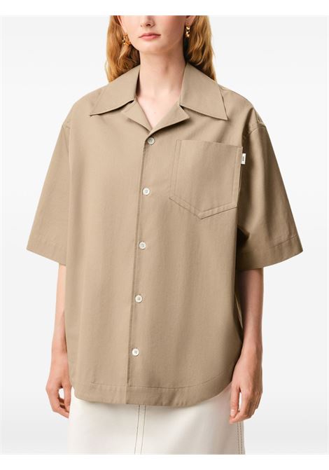 camp collar wide ss shirt man beige AMI PARIS | USH811.CO0214A036